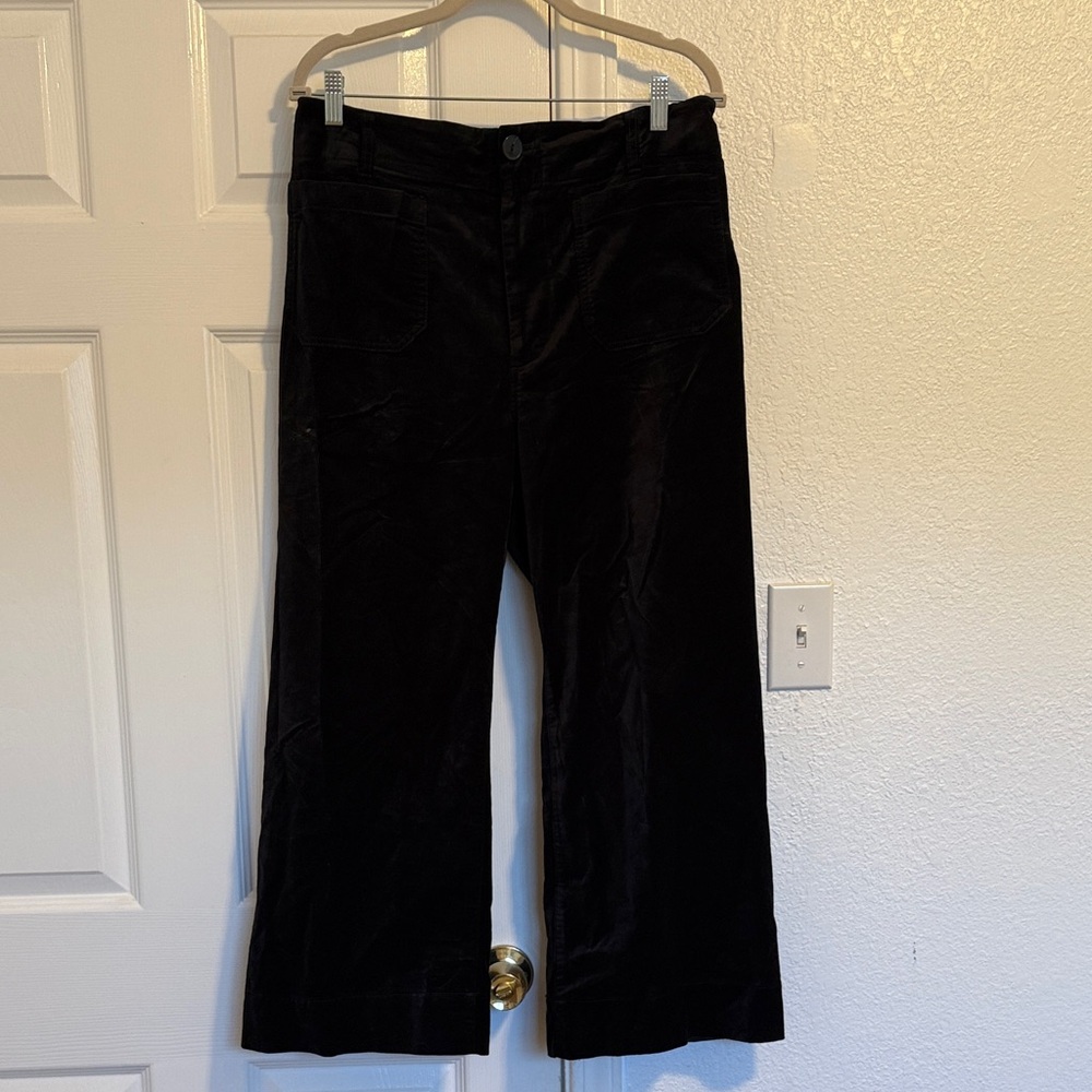 Maeve Black Wide-Leg Pants